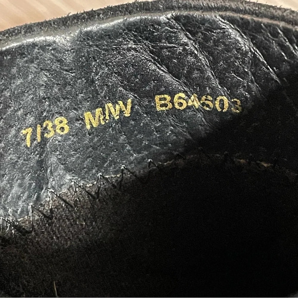 BORN Pattina Black Suede Clogs Leather Leaf Detail 7 - Picture 9 of 16